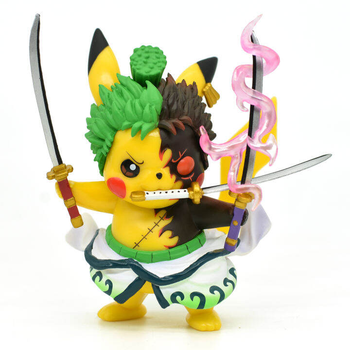 ใหม่อะนิเมะโปเกมอน-pikachu-คอสเพลย์-roronoa-zoro-one-p-iece-gk-คอลเลกชันของขวัญวันเกิดตกแต่งรูปการกระทำสถานะ