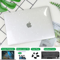 5ใน1ชุด Bling คริสตัลโปร่งใสสำหรับ 2023 Macbook 2023 Air 15 Pro 14 A2779 M1 2022 Air M2 A2681 Air Pro Retina 13r ใหม่ ปลั๊กฝุ่นและแป้นพิมพ์ฝาปิ