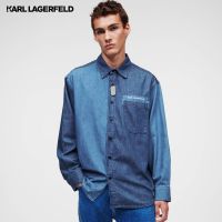 KARL LAGERFELD - COLOR BLOCK DENIM SHIRT 231M1605 เสื้อเชิ้ต