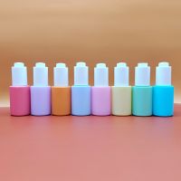 30ml Dropper Bottle Massage Oil Pipette Refillable Perfume Glass Aromatherapy Liquid for Essential Empty Tubes Colorful Frosted Travel Size Bottles Co