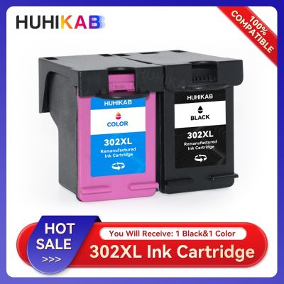 HUHIKAB 302 For HP 302 XL Ink Cartridge For HP302 XL Remanufactured Deskjet 2130 2131 1110 1111 1112 3630 5200 3639 4520 Printer