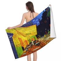 【cw】 Terrace At Night Beach Microfiber Van Gogh Painting Pool