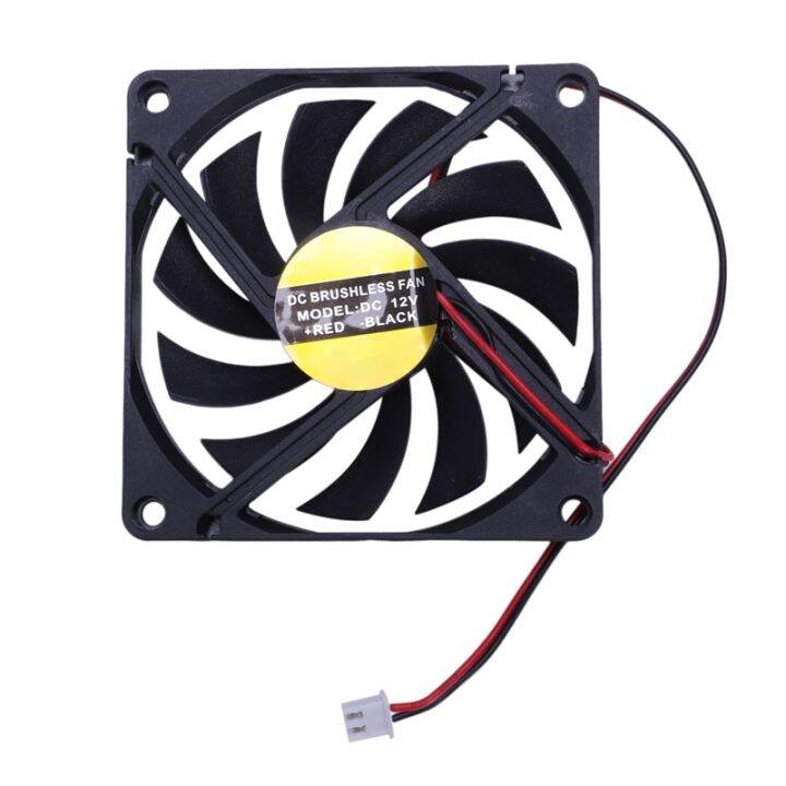 80mm 2 Pin Connector Cooling Fan for Computer Case CPU Cooler Radiator ...