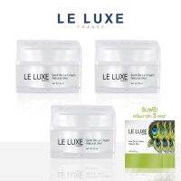 Le luxe france (เลอลุกซ์ฟรานซ) ชัวร์เดอลาครีม ผิวสตรองสู้สิว ไร้ฝ้า ขนาด 30 กรัม 3 กระปุก ฟรีขนาด 5 กรัม 3 ซอง