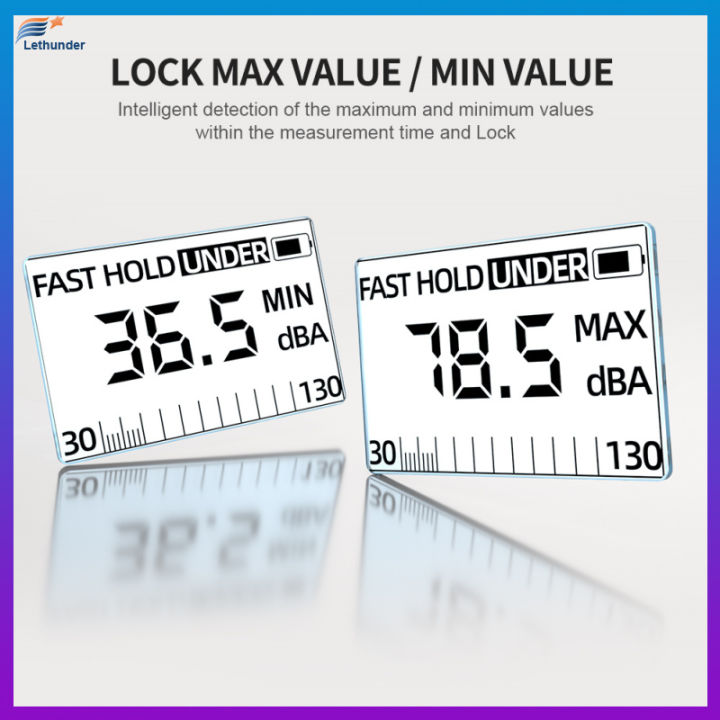 เครื่องวัดเสียงรบกวนระดับเสียงดิจิตอล30-130db-เดซิเบลตรวจจับเสียงทดสอบอเนกประสงค์สมาร์ทเซ็นเซอร์เดซิเบลตรวจสอบ