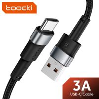 Toocki สาย USB Type C 3A USB C สายชาร์จเร็วสำหรับ S23 S22อัลตร้ามือถือประเภท C สายเคเบิลข้อมูลชาร์จ