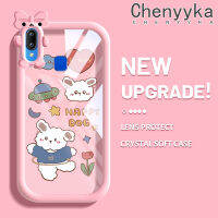 เคส Chenyyyka สำหรับ VIVO Y91 Y91i Y95การ์ตูนแฮปปี้ซิลิโคนของสุนัขน้อยเคสมือถือโปร่งใสกันกระแทกที่สร้างสรรค์เลนส์กล้องถ่ายรูปมอนสเตอร์น้อยเคสนิ่มใส