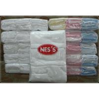 ผ้าอ้อมสาลูอองฟองผ้าพื้นขาวกุ้นขอบ ยี่ห้อ Nes’s  ขนาด 27 x27 (แพค 12 ผืน) ผ้าอ้อมแบบซักได้