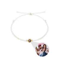 Personalized Circle Photo Bracelet Custom Photo Bracelet With Couple Projection Bracelets Memorial Jewelry Gift For Women Men