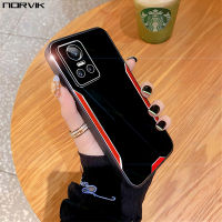 NORVIK เคสสำหรับ Realme โทรศัพท์ม้วนฟิล์มสีแดงเกราะแข็งเคสกันกระแทกโลหะบางพิเศษ GT Neo 3 3T 2T 9 8 7 Narzo 50 5G N19-1เคสเคสระบายความร้อนขั้นสูง