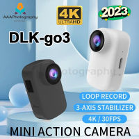 กล้องติดกล้องแอคชั่นแคมเมรา DLK-go3 Wi-Fi 4K,อุปกรณ์กล้องกีฬาหน้าจอสัมผัสกันสั่นสำหรับขี่มอเตอร์ไซค์กล้องวิดีโอแอ็คชั่น