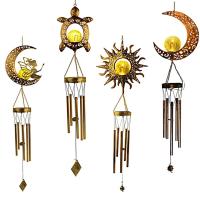 Solar Outdoor Lights Waterproof Moon Sun Fairy Wind Chimes Led Lights For Holiday Party Home Decor Street Garden Decoration Outdoor Lighting