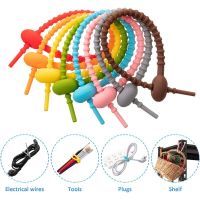 10pcs/set 15cm Tadpole Shaped Cable Winder Self-locking Type Earphone Charge Data Cable Storage Organizer Cable Tie Ribbon Cable Management