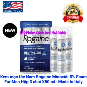 Gel mọc tóc dành cho nam Mens Rogaine Minoxidil 5 Set Gel 60ml x3   Wowmart VN  100 hàng ngoại nhập