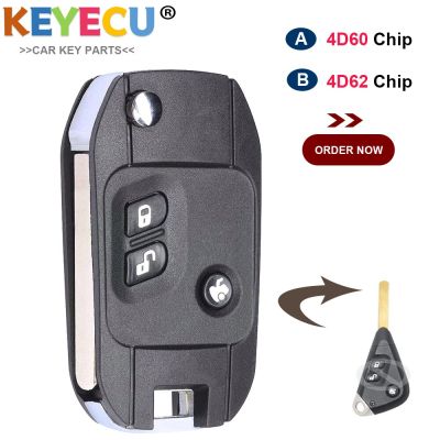 KEYECU กุญแจรถยนต์รีโมทพลิกดัดแปลงสำหรับซูบารุเอาท์แบ็ค Impreza เสรีภาพ B13 Forester Fob 3ปุ่ม-433Mhz-ชิป4D60/ 4D62