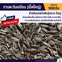 Woww สุดคุ้ม ทานตะวัน Aป้อม เกรดAไม่มีฝุ่น อาหารนกแก้ว (แบ่งขาย 500g.) ราคาโปร อาหาร นก อาหารนกหัวจุก อาหารนกแก้ว อาหารหงส์หยก