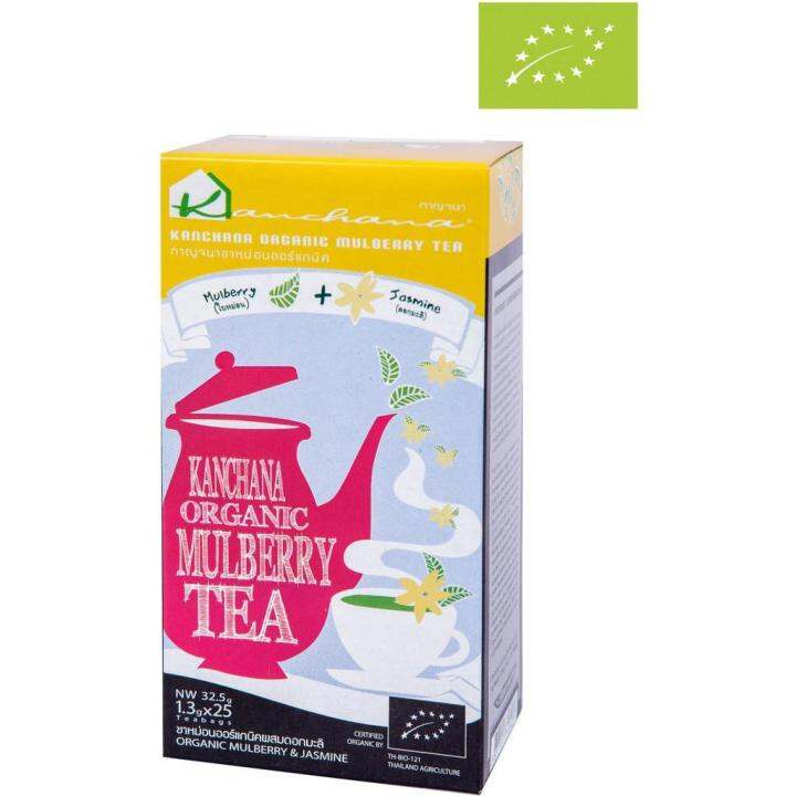 kanchana-mulberry-tea-jasmine-กาญจนา-ชาหม่อนออร์แกนิค-ผสมดอกมะลิ-25-ซอง-32-5g