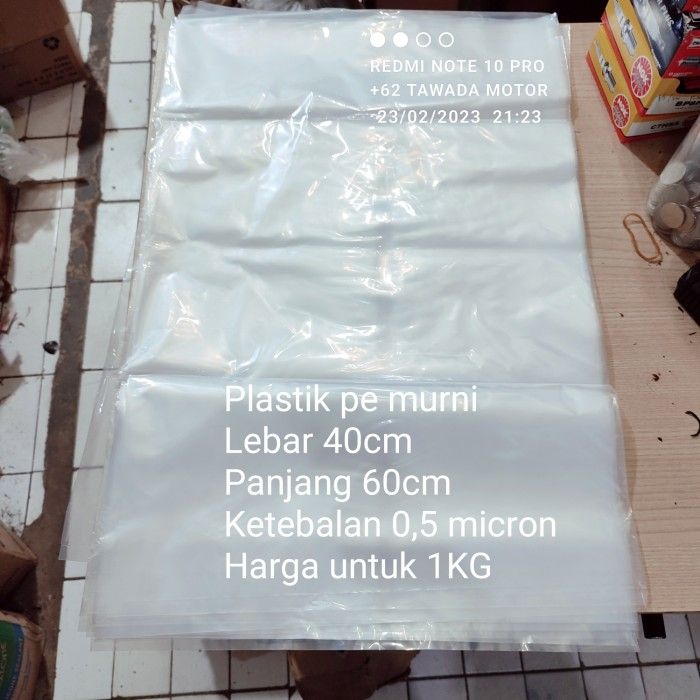 Kantong Plastik Pe Bening X Cm Tebal Micron Kg Lazada Indonesia