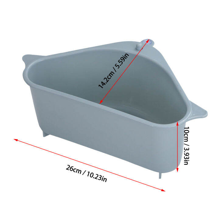 rebrolครัวสามเหลี่ยมอ่างล้างจานชั้นเก็บพลาสติกผักท่อระบายน้ำชั้นวางแขวนเครื่องล้างจานผู้ถือถ้วยดูดการออกแบบหลุมฟรีขาตั้งกล้อง