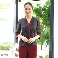 MIKIKO Blouse MI-B2222 ชิฟฟอนปริ้นท์ แขนยาว IGPU22-4