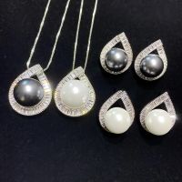 2023 Temperament Vintage S925 Silver Baroque Style Pearl Jewelry Set Female Elegant Wedding Bridal Gift Fine Necklace/Earrings