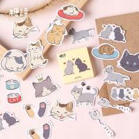 45pcs/pack Playful Cats Cute Decorative Stickers Scrapbooking Stick Label Diary Journal Stickers Stationery Album Stickers Stickers Labels
