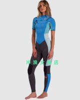 [COD] 2mm short-sleeved one-piece whole body surfing cold-proof suit wetsuit snorkeling warm waterproof winter women