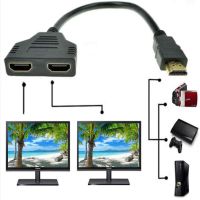 Chaunceybi HDMI-Compatible Splitter Cable 1 Male To 2 Way Female Y for Laptop TV 1080P Out