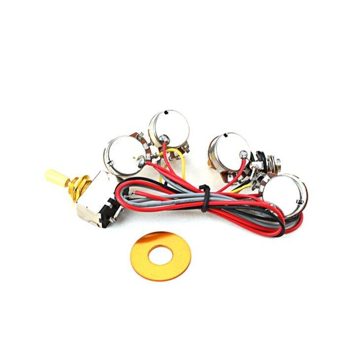 electric-guitar-wiring-harness-kit-replacement-2t2v-3-way-toggle-switch-250k-pots-amp-jack-for-les-pual-style-guitar