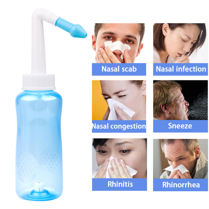 500ML Nasal Nose Wash Bottle Neti Pot Cleaner Irrigator Nasal Cleansing ...