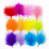 50pcs Fluffy Marabou Turkey Feathers 7-12cm for Crafts Wedding Decoration Fly Tying Material Feather Accessory