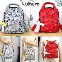 กระเป๋าสะพาย 3 Ways รุ่นใหม่ KIPLING 3 WAYS MINI BACKPACK ซับในลายตาราง วัสดุ Nylon &amp; Polyester 100%