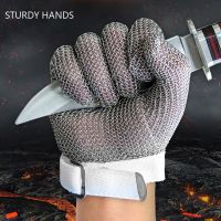 Steel Wire Metal Mesh Gloves Safety Anti Cutting Wear Resistant Gloves Kitchen Butcher Working Gloves Garden Protective Gloves