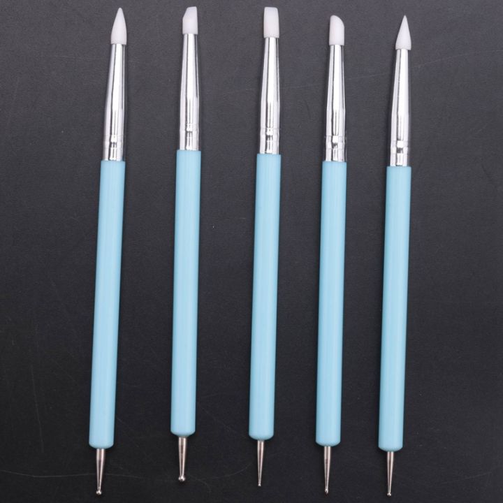 10-x-2-way-ball-styluses-dotting-tool-silicone-color-shaper-brushes-pen-for-polymer-clay-pottery-modeling-nail-art