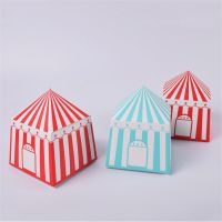 Birthday Circus Favor Boxes Treat Box Baby Shower Wedding Treat Boxes Circus Carnival Party Favor Box Tent Shaped Box