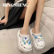Mingsheng Platform Sandals Women s Ultra Fire Fashion Flat Non-Slip Retro