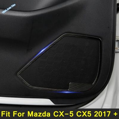 Auto Styling Inner Door Stereo Speaker Audio Loudspeaker Sound Cover Kit Trim Accessories Fit For Mazda CX-5 CX5 2017 - 2022
