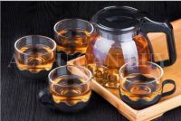 ALL U CAN BUY กา กาชงชา แก้วชงชา  พร้อมมีที่กรองชาและแก้วชงชา 4 ใบ 5 ชิ้นต่อชุด