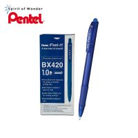 Pentel ปากกาลูกลื่น เพนเทล IFeel-it BX420 1.0mm (12 ด้าม) - หมึกสีน้ำเงิน