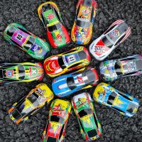 6pcs/set Mini Alloy Iron Sheet Return Car Metal Graffiti Rebound Racing Car Model Childrens Toys Boy Gift