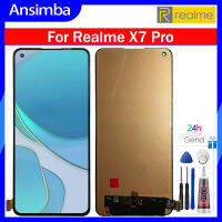 Ansimba TFT 6.55นิ้วจอ LCD สำหรับ Realme X7 Pro ชุดดิจิไทเซอร์หน้าจอจอ LCD แบบสัมผัสสำหรับ Realme X7 Pro RMX2121หน้าจอสำรอง RMX2111