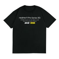 เสื้อยืดผ้าฝ้ายพิมพ์ลายขายดี เสื้อยืด Baju kaos Realme 11 Pro Series 5G คุณภาพดีS-5XL