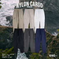 Urthe - กางเกงคาร์โก้ ขายาว ผ้าร่ม รุ่น  NYLON CARGO PANTS