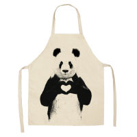 Animal Pattern Chef Aprons Waiter Kitchen Monkey Cat Rabbit Owl Cook Apron Bib Dress for Restaurant Baking Womens Mens