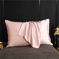 Natural Silk Pillowcase Solid Color Envelope Pillow Case Protect Hair Bedding Sleeping Pillow Cover 40x80 50x80