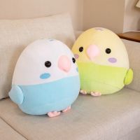 【CW】30/40cm Cartoon Fat Round Budgerigar &amp; Parrot Plush Toys Stuffed Animal Doll Soft Bird Pillow Cute Birthday Gift for Kids Girls