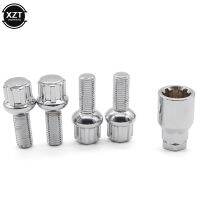 4pcs Screw Bolts M12x 1.5 Anti Theft Security Alloy Steel Wheels Formula Closed Acorn Locking Lug Nut for Volkswagen