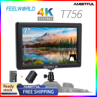 FEELWORLD T756 7 1920X1200 IPS บนมอนิเตอร์ฟิลด์สำหรับกล้องถ่ายรูปสนับสนุน4K HDMI อินพุตเอาต์พุต + NP750