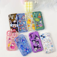 เคสขอบสีเรืองแสง งานสกรีนลายการ์ตูน( พร้อมส่งจากไทย  )สำหรับรุ่น I13-13PRO-i13promax-i14-i14pro-i14promax