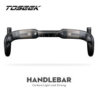 TOSEEK คาร์บอนแบบเต็ม UD Matte Road Track จักรยานจักรยานแข่งแฮนด์เสือหมอบ Handlebar 31.8X400/420/440Mm Road Hanldebar